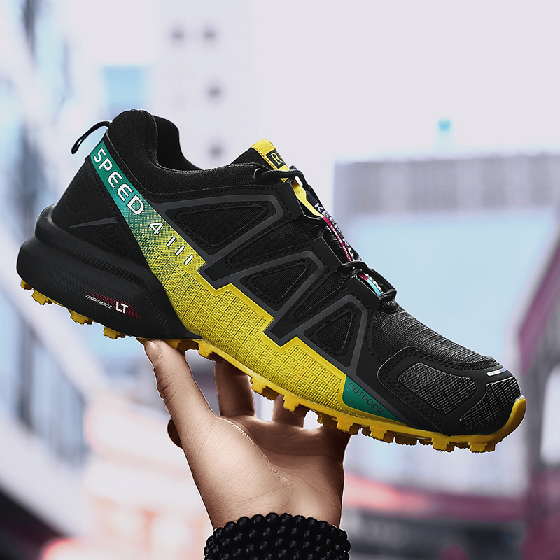 Men’s Outdoor Multifunctional Orthopedic Walking Shoes, Reinforced Rubber Toe Cap, Breathable Mesh Lining, Non-Slip Durable Rubber Outsole