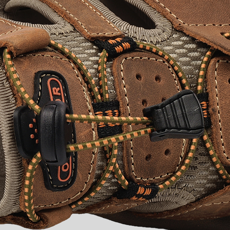 Men's Sport Sandals Outdoor Hiking Leather Closed Toe Sandals Athletic Lightweight Summer Walking Casual Sandals Water Shoes