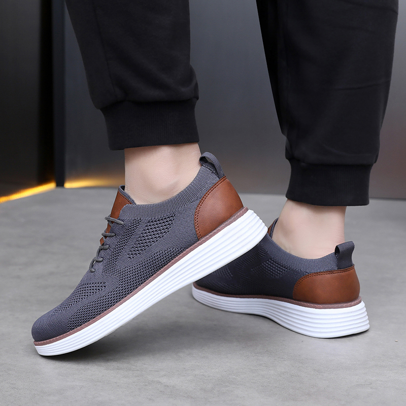 StrideEase: Men's Orthopedic Walking Shoes with Shock-Absorbing Midsole, Breathable Airflow Mesh, and Adaptive Fit Technology