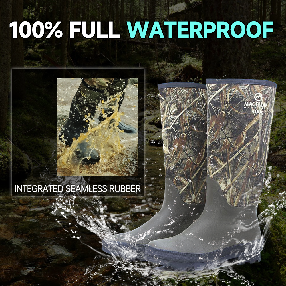 🚀 Act Fast-Men's Outdoor Warm Rubber Camouflage Boots Waterproof Non-slip EVA Hunting Boots