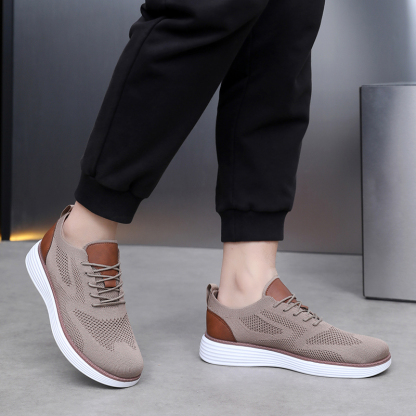 StrideEase: Men's Orthopedic Walking Shoes with Shock-Absorbing Midsole, Breathable Airflow Mesh, and Adaptive Fit Technology