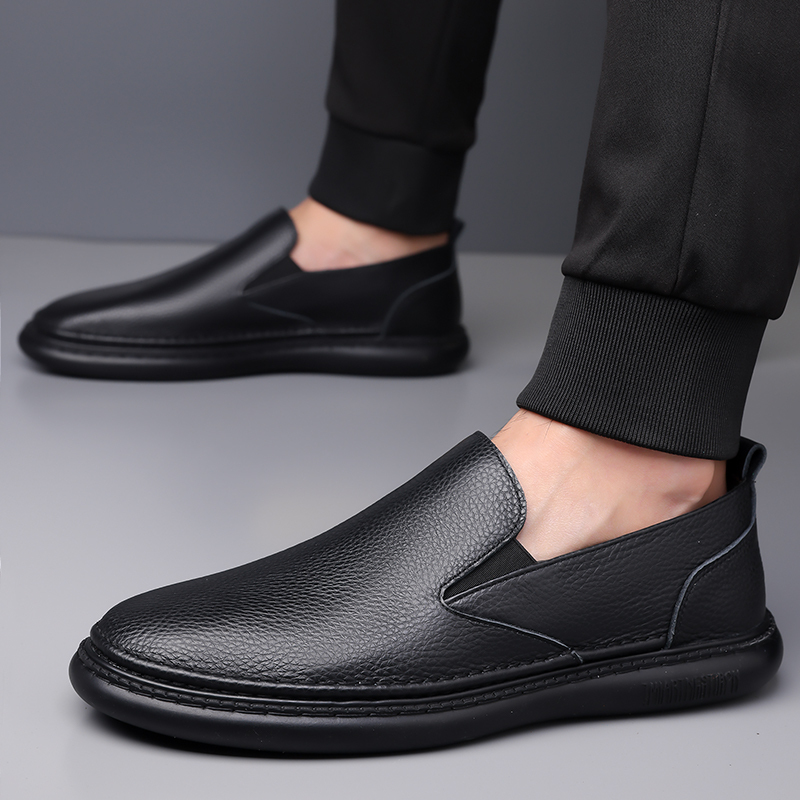 Men's Genuine Leather Loafer Shoes Slip On Soft Walking Driving Shoes