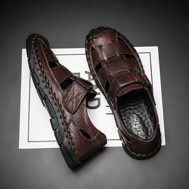 Mens Casual Shoes Summer Breathable Sneakers Loafers Walking Shoes Hand Made Lace-Up Leather Dress Flats Shoes for Driving Business Working Office