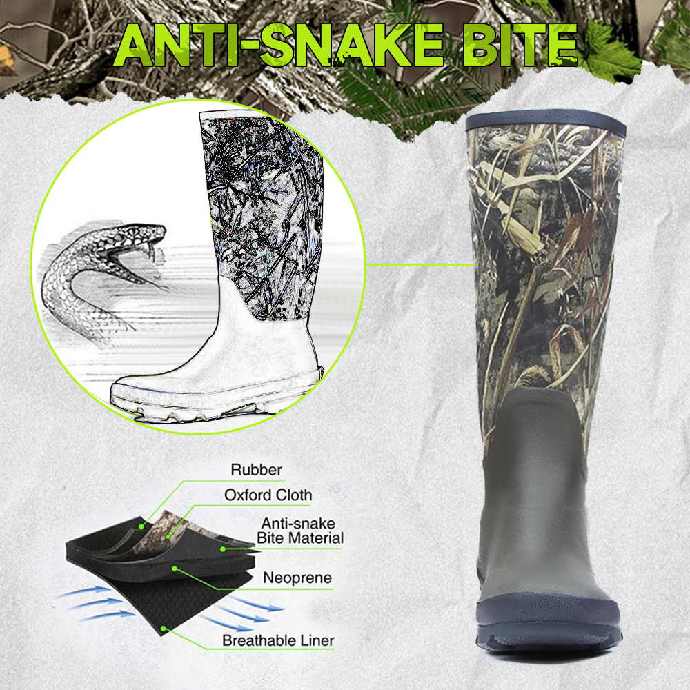 🚀 Act Fast-Men's Outdoor Warm Rubber Camouflage Boots Waterproof Non-slip EVA Hunting Boots