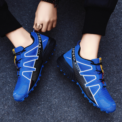 Men’s Outdoor Multifunctional Orthopedic Walking Shoes, Reinforced Rubber Toe Cap, Breathable Mesh Lining, Non-Slip Durable Rubber Outsole