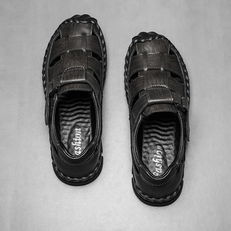 Mens Casual Shoes Summer Breathable Sneakers Loafers Walking Shoes Hand Made Lace-Up Leather Dress Flats Shoes for Driving Business Working Office