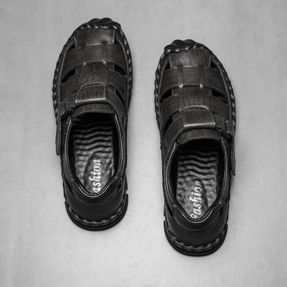 Mens Casual Shoes Summer Breathable Sneakers Loafers Walking Shoes Hand Made Lace-Up Leather Dress Flats Shoes for Driving Business Working Office