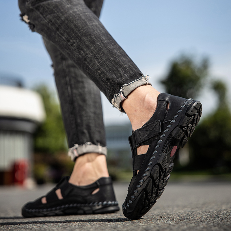 Mens Casual Shoes Summer Breathable Sneakers Loafers Walking Shoes Hand Made Lace-Up Leather Dress Flats Shoes for Driving Business Working Office