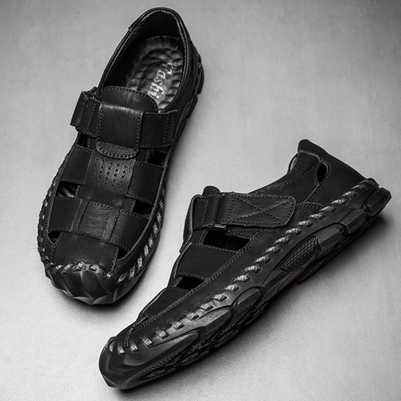 Mens Casual Shoes Summer Breathable Sneakers Loafers Walking Shoes Hand Made Lace-Up Leather Dress Flats Shoes for Driving Business Working Office