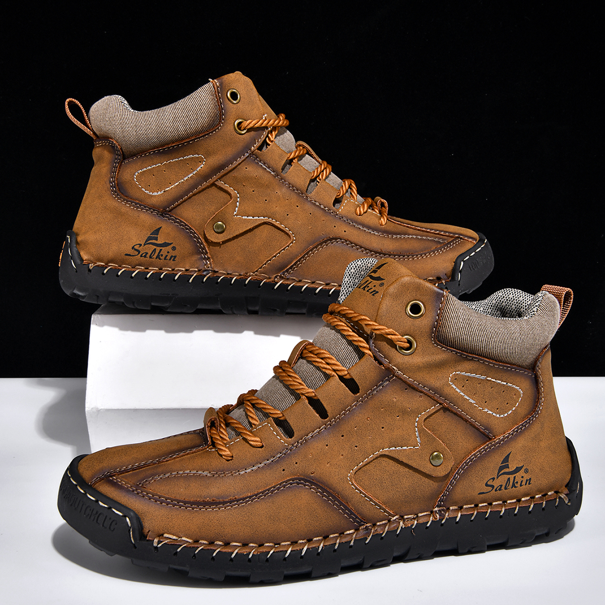 ⏰Limited Time Sale 70% OFF-Men’s Orthopedic Winter Warm and Cozy Hiking Boots - Casual Boots - Slip-on - Non-slip - Arch Support - Waterproof - Wide Toe - Ideal For Winter Outdoor Adventures