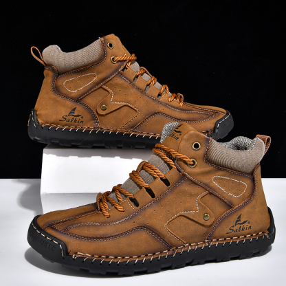 ⏰Limited Time Sale 70% OFF-Men’s Orthopedic Winter Warm and Cozy Hiking Boots - Casual Boots - Slip-on - Non-slip - Arch Support - Waterproof - Wide Toe - Ideal For Winter Outdoor Adventures