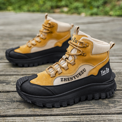 Men's Winter Warm and Cozy Thermal Lining Hiking Shoes - Lightweight - Anti-Slip - Water-Resistant - Breathable Sneakers -Ideal for Daily Routine, Outdoor Adventures, Sport, Travelling