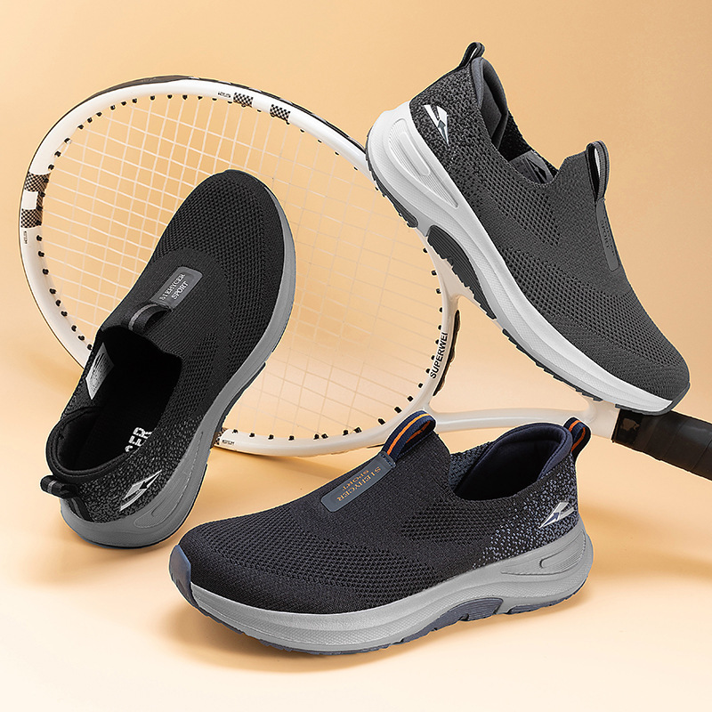 Slip ins Mens Orthopedic Shoes Hands Free Slip on Walking Shoes for Plantar Fasciitis