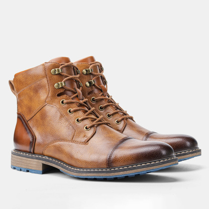 Men's Motorcycle Boots Oxford Dress Boot