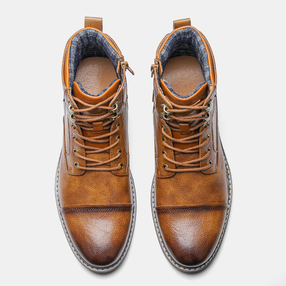 Men's Motorcycle Boots Oxford Dress Boot