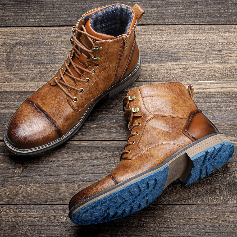 Men's Motorcycle Boots Oxford Dress Boot
