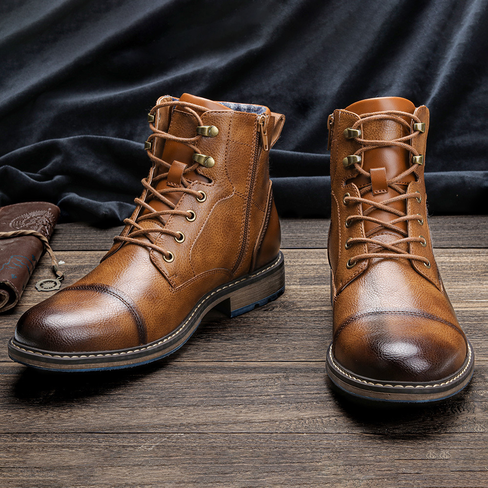 Men's Motorcycle Boots Oxford Dress Boot