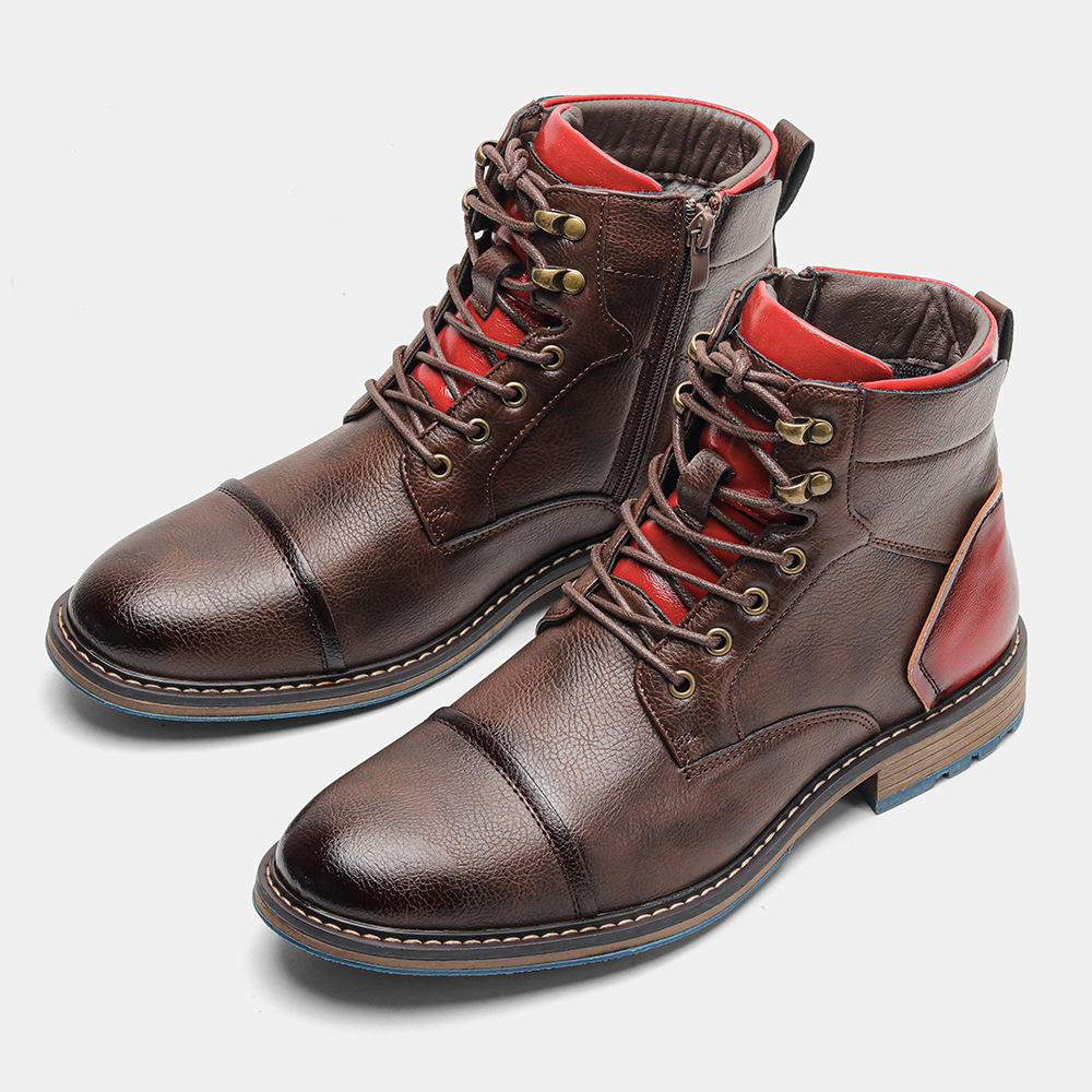 Men's Motorcycle Boots Oxford Dress Boot