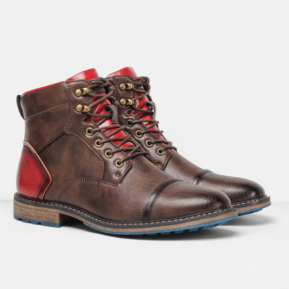 Men's Motorcycle Boots Oxford Dress Boot