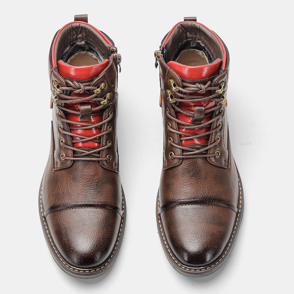 Men's Motorcycle Boots Oxford Dress Boot