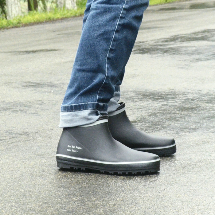 Men's Deck Boots Saltwater Fishing Booties Waterproof Ankle Rain Boots High Traction