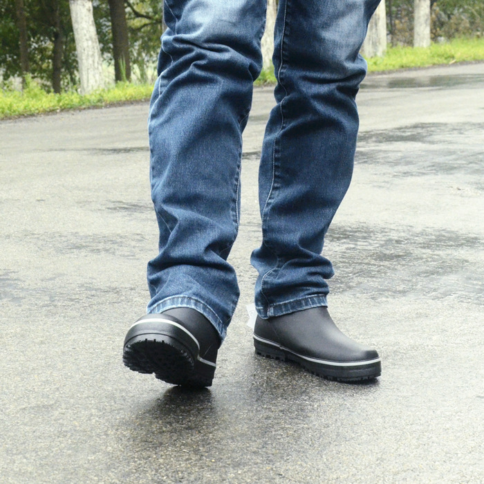 Men's Deck Boots Saltwater Fishing Booties Waterproof Ankle Rain Boots High Traction