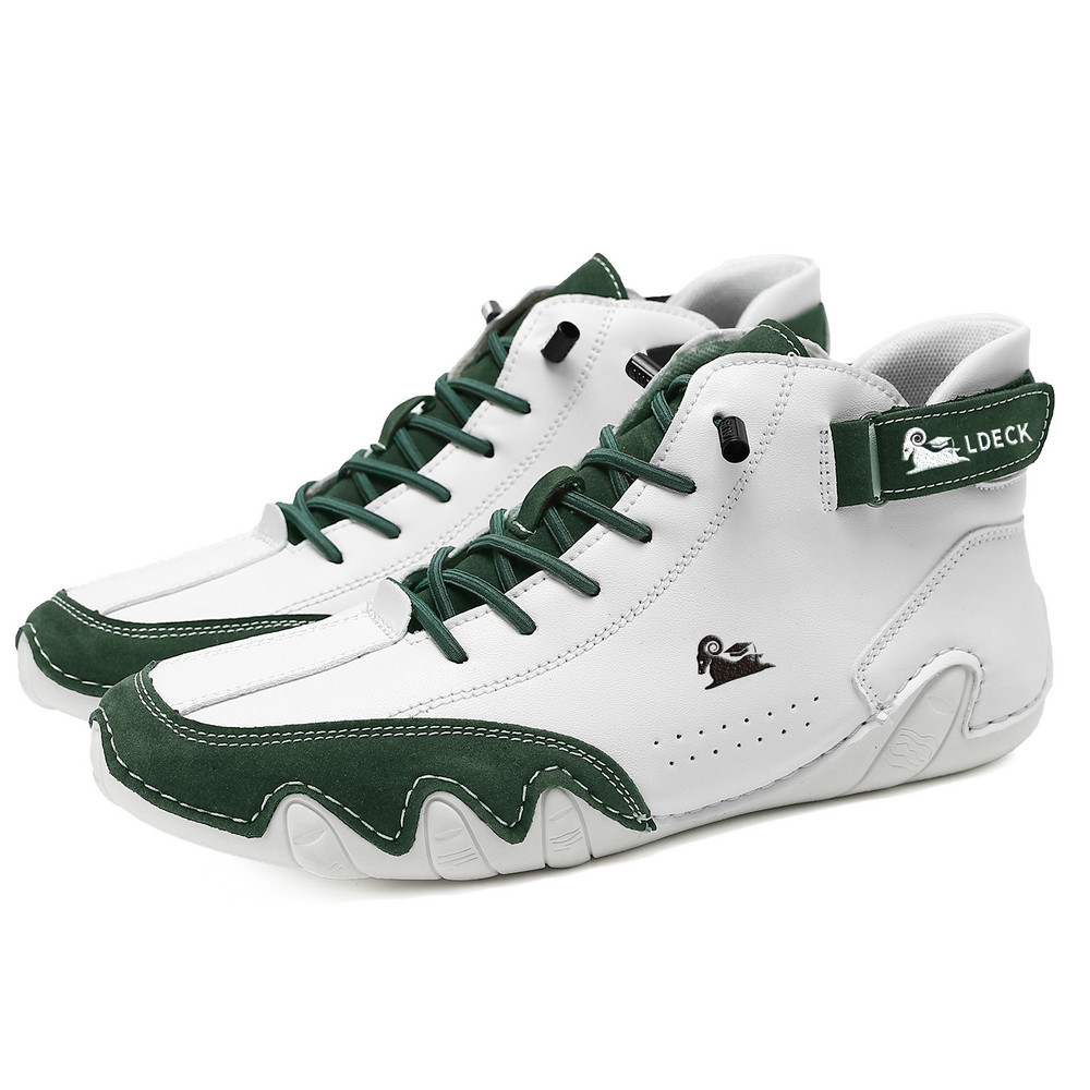 Italian Handmade Suede High Boots，Mens shoes Waterproof Boots For Men Casual Boots For Men Non-Slip Breathable High Boots Chukka Boots Mens