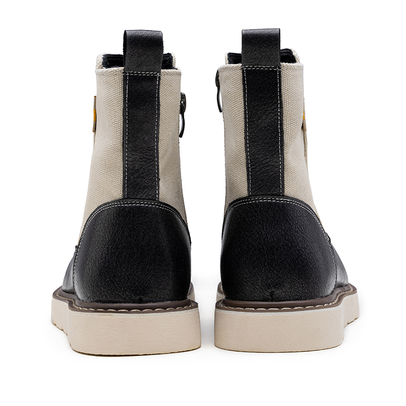 Western Boots - Men’s Square Toe Work Boot,Pull On Leather Wellington Boots,Durable Classic Slip Resistant Soft Toe Cowboy Boot