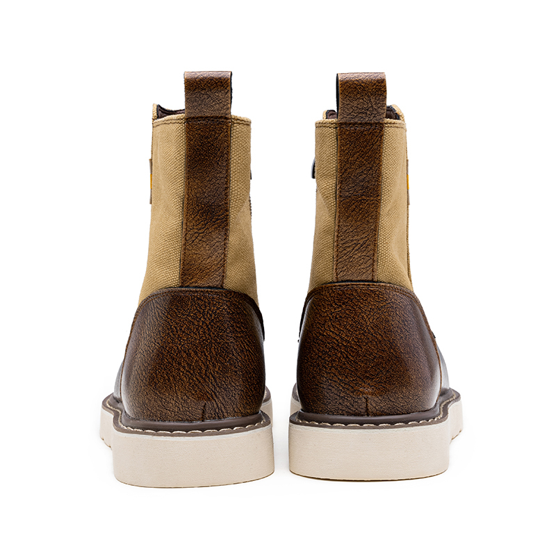 Western Boots - Men’s Square Toe Work Boot,Pull On Leather Wellington Boots,Durable Classic Slip Resistant Soft Toe Cowboy Boot