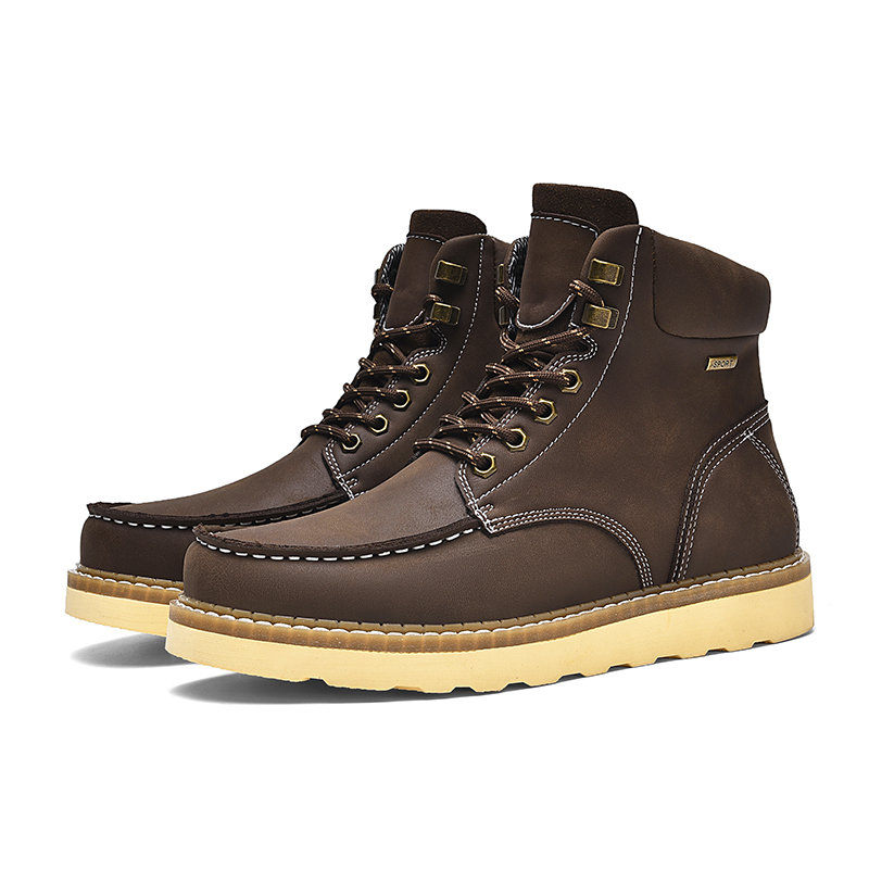 Work Boots for Men Steel/Soft Toe Boots,6” Waterproof Slip Resistant Industrial & Construction Work Boots