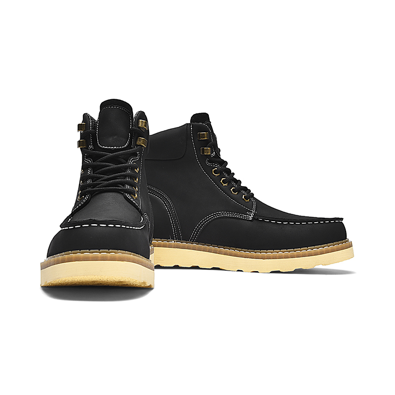 Work Boots for Men Steel/Soft Toe Boots,6” Waterproof Slip Resistant Industrial & Construction Work Boots