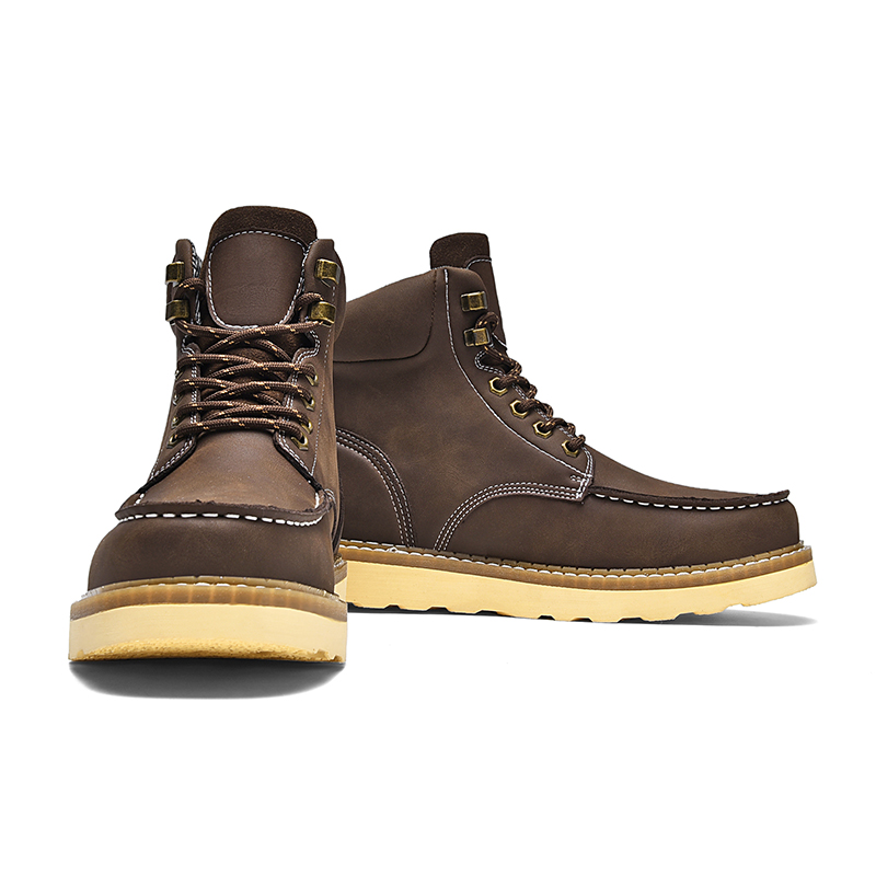 Work Boots for Men Steel/Soft Toe Boots,6” Waterproof Slip Resistant Industrial & Construction Work Boots