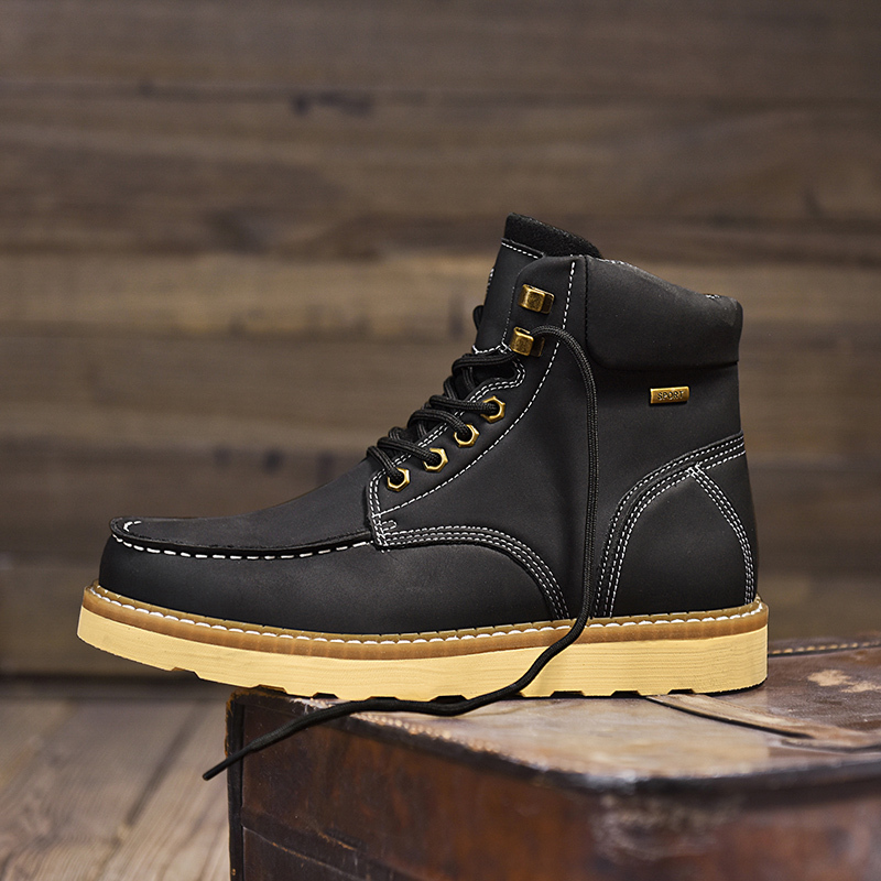 Work Boots for Men Steel/Soft Toe Boots,6” Waterproof Slip Resistant Industrial & Construction Work Boots