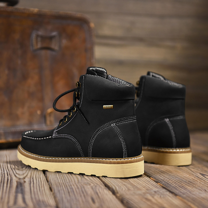 Work Boots for Men Steel/Soft Toe Boots,6” Waterproof Slip Resistant Industrial & Construction Work Boots