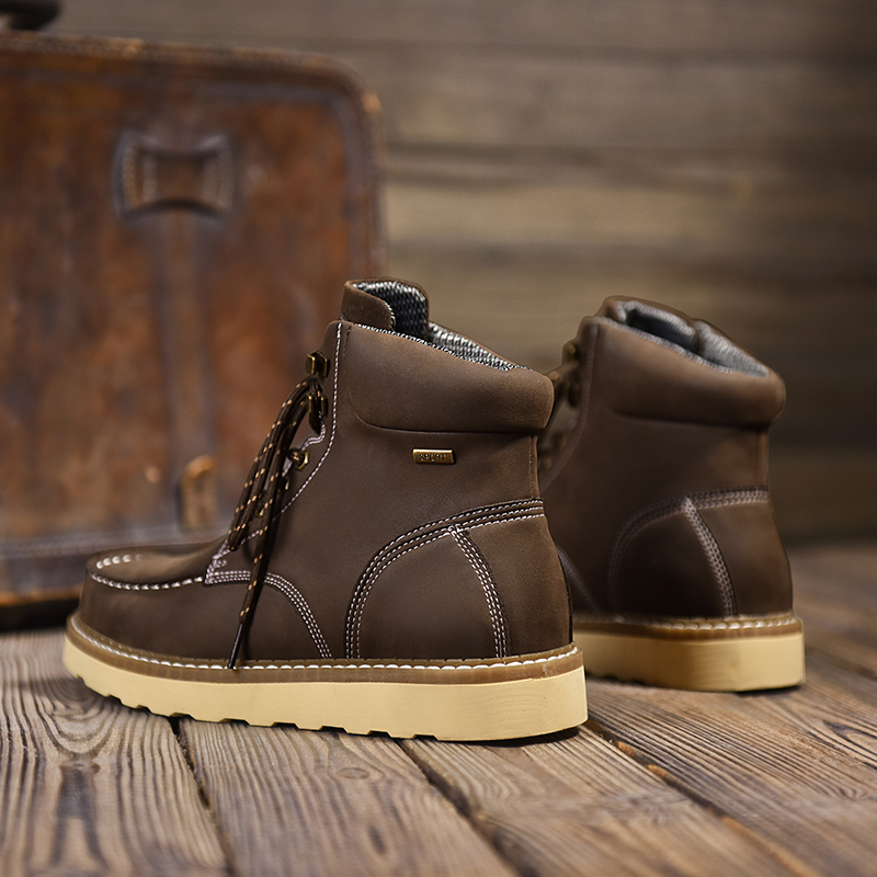 Work Boots for Men Steel/Soft Toe Boots,6” Waterproof Slip Resistant Industrial & Construction Work Boots