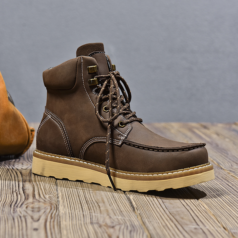 Work Boots for Men Steel/Soft Toe Boots,6” Waterproof Slip Resistant Industrial & Construction Work Boots