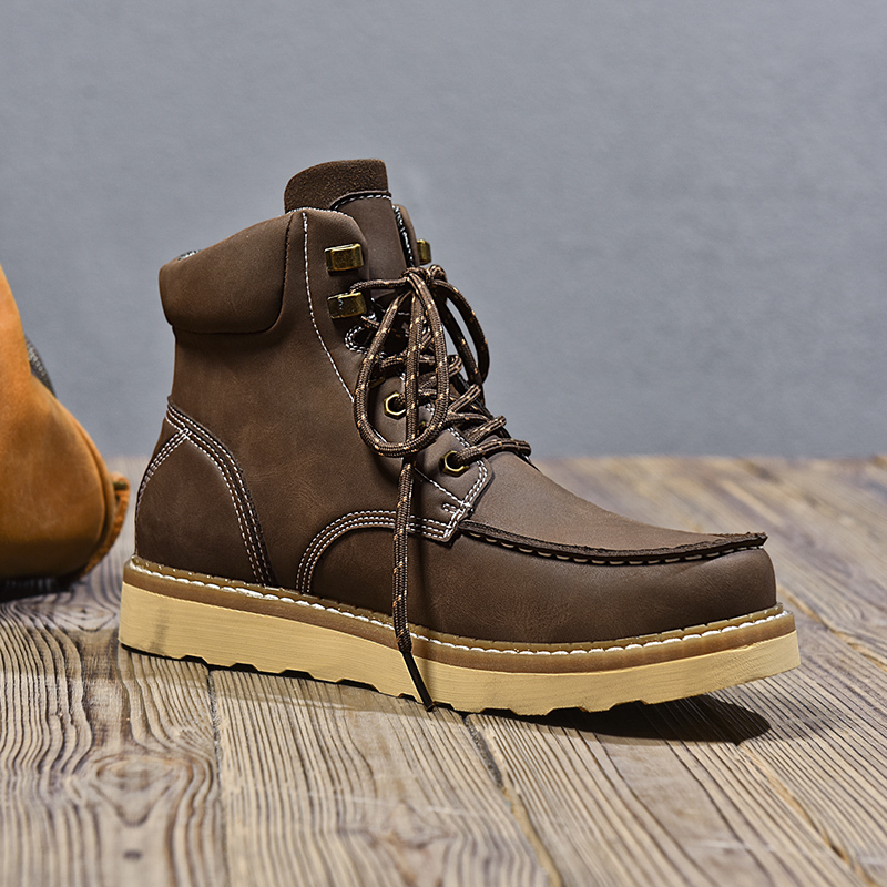 Work Boots for Men Steel/Soft Toe Boots,6” Waterproof Slip Resistant Industrial & Construction Work Boots