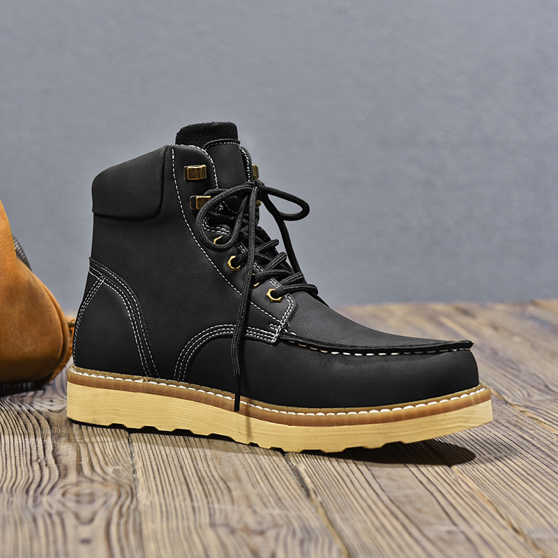 Work Boots for Men Steel/Soft Toe Boots,6” Waterproof Slip Resistant Industrial & Construction Work Boots