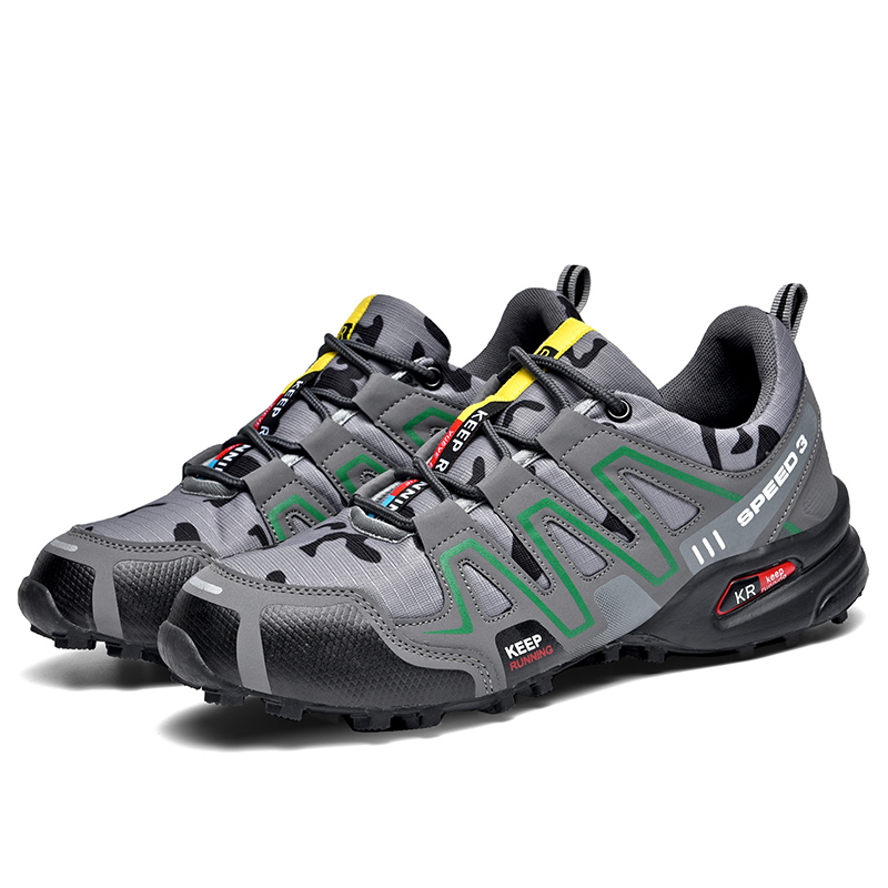 Hiking Shoes Men Breathable Non-Slip Sneakers Lightweight Low Top for Outdoor Trailing Trekking Walking