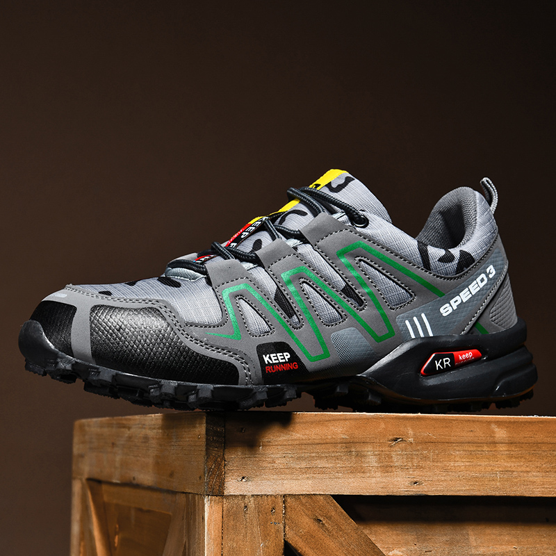 Hiking Shoes Men Breathable Non-Slip Sneakers Lightweight Low Top for Outdoor Trailing Trekking Walking