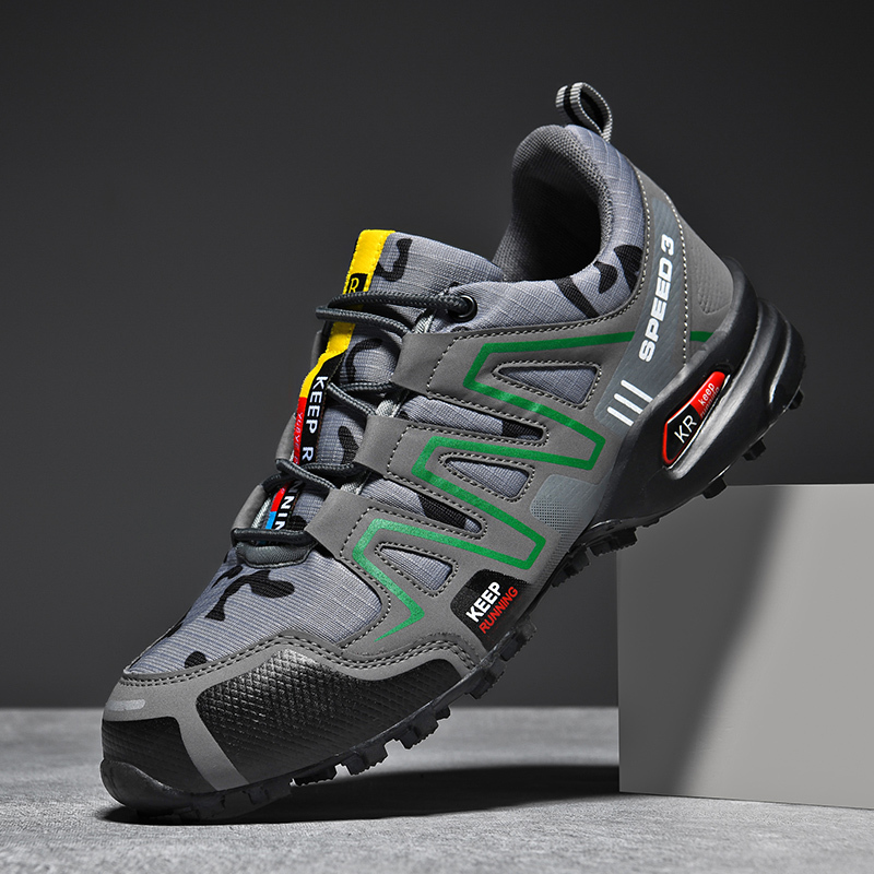 Hiking Shoes Men Breathable Non-Slip Sneakers Lightweight Low Top for Outdoor Trailing Trekking Walking