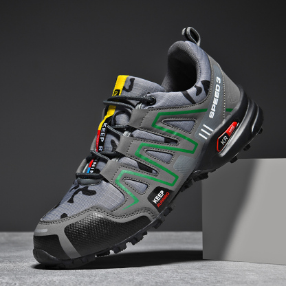 Hiking Shoes Men Breathable Non-Slip Sneakers Lightweight Low Top for Outdoor Trailing Trekking Walking