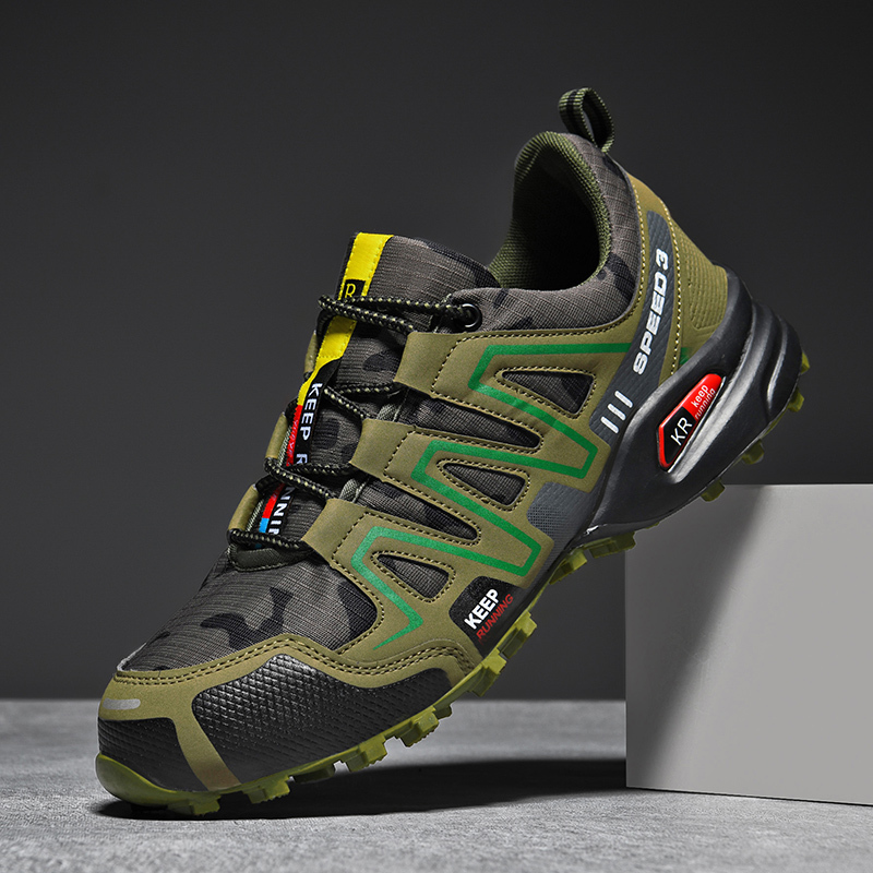 Hiking Shoes Men Breathable Non-Slip Sneakers Lightweight Low Top for Outdoor Trailing Trekking Walking