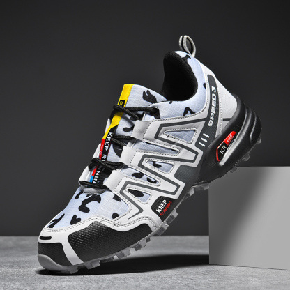 Hiking Shoes Men Breathable Non-Slip Sneakers Lightweight Low Top for Outdoor Trailing Trekking Walking