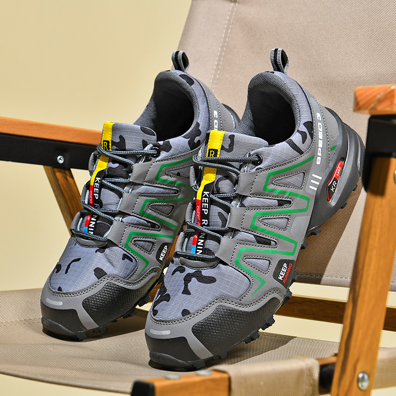 Hiking Shoes Men Breathable Non-Slip Sneakers Lightweight Low Top for Outdoor Trailing Trekking Walking