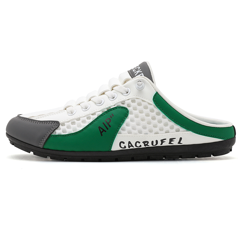 Men Slip on Mule Sneakers Men Slippers Casual Sports Shoes Low Top Baotou Half Drag Sneakers for Men, Fashionable Mens Slip On Shoes for Spring Summer