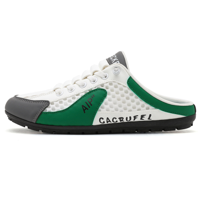 Men Slip on Mule Sneakers Men Slippers Casual Sports Shoes Low Top Baotou Half Drag Sneakers for Men, Fashionable Mens Slip On Shoes for Spring Summer