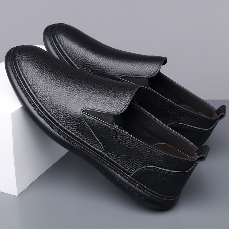 Men's Genuine Leather Loafer Shoes Slip On Soft Walking Driving Shoes
