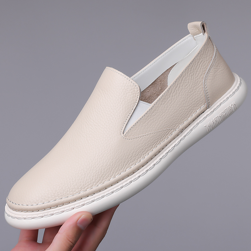 Men's Genuine Leather Loafer Shoes Slip On Soft Walking Driving Shoes