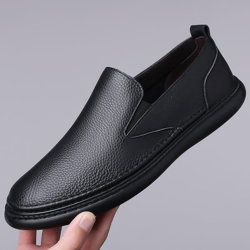 Men's Genuine Leather Loafer Shoes Slip On Soft Walking Driving Shoes